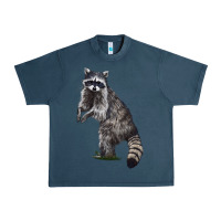 Midnight Navy Raccoon Illustrations Urban Heavy Tee - LillyAllenDesigns