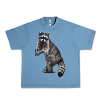 Pebble Blue Raccoon Illustrations Urban Heavy Tee - LillyAllenDesigns