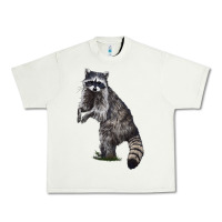Pistachio Raccoon Illustrations Urban Heavy Tee - LillyAllenDesigns
