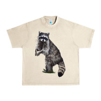 Sandshell Raccoon Illustrations Urban Heavy Tee - LillyAllenDesigns
