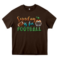 Chocolate Brown sunday is for football Heavy Core Tee - BundleAndBundleShop