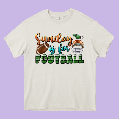 Sunday Is For Football Heavy Core Tee Designed By Bundleandbundleshop