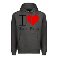 Charcoal Heather i love hong kong Premium Hoodie - artisFamous
