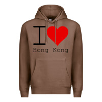 Chestnut i love hong kong Premium Hoodie - artisFamous