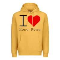 Mustard i love hong kong Premium Hoodie - artisFamous