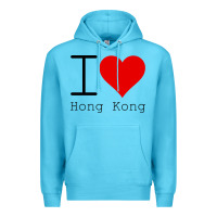 Ocean Blue i love hong kong Premium Hoodie - artisFamous