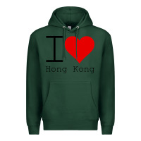 Sports Green i love hong kong Premium Hoodie - artisFamous