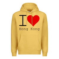 Antique Gold i love hong kong Premium Hoodie - artisFamous