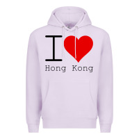 Lilac i love hong kong Premium Hoodie - artisFamous
