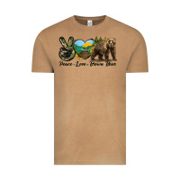 Peace Love Brown Bear Vintage Tee | Teevron