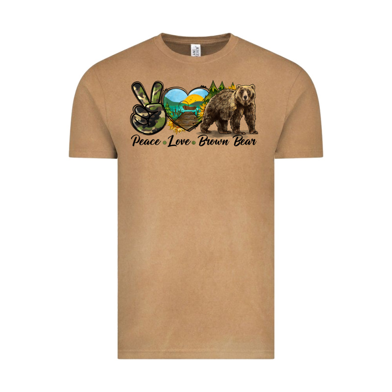 Peace Love Brown Bear Vintage Tee by LillyAllenDesigns | Teevron