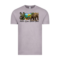 Vintage Zinc Peace Love Brown Bear Vintage Tee - LillyAllenDesigns