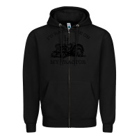 Black I D Rather Be On My Tractor Zipper Hoodie - Bettercallsaul
