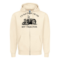 Sandshell I D Rather Be On My Tractor Zipper Hoodie - Bettercallsaul