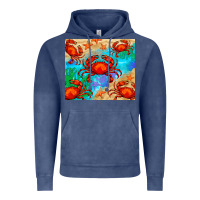 Vintage Denim crab Vintage Hoodie - BarkalooDesign