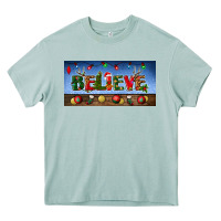 Christmas Believe License Plate Heavy Core Tee | Teevron