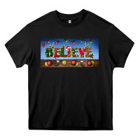 Black christmas believe license plate Heavy Core Tee - BundleAndBundleShop