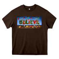 Chocolate Brown christmas believe license plate Heavy Core Tee - BundleAndBundleShop