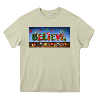 Mossy christmas believe license plate Heavy Core Tee - BundleAndBundleShop