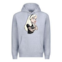 Heather Grey alice tattoo Premium Hoodie - artisFamous