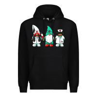 Black african american nurse gnomies medical gnomies Premium Hoodie - BarkalooDesign