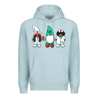 Blue Mist african american nurse gnomies medical gnomies Premium Hoodie - BarkalooDesign