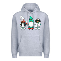 Heather Grey african american nurse gnomies medical gnomies Premium Hoodie - BarkalooDesign