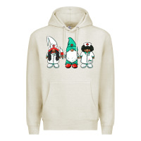 Oatmeal Heather african american nurse gnomies medical gnomies Premium Hoodie - BarkalooDesign