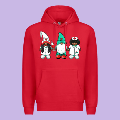 African American Nurse Gnomies Medical Gnomies Premium Hoodie Designed By Barkaloodesign