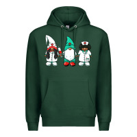 Sports Green african american nurse gnomies medical gnomies Premium Hoodie - BarkalooDesign