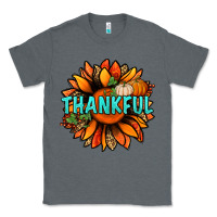 Charcoal Heather thankful with sunflower bbs Classic Tee - BundleAndBundleShop