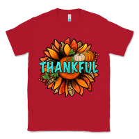 Red thankful with sunflower bbs Classic Tee - BundleAndBundleShop
