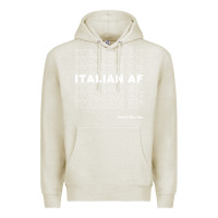 Oatmeal Heather italian af Premium Hoodie - artisFamous
