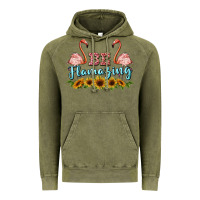Vintage Olive be flamezing flamingo Vintage Hoodie - BarkalooDesign
