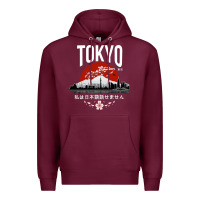 Burgundy tokyo Premium Hoodie - artisFamous