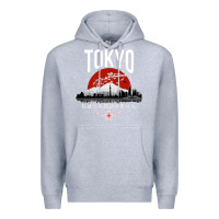Heather Grey tokyo Premium Hoodie - artisFamous