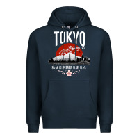Navy tokyo Premium Hoodie - artisFamous