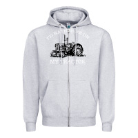 Heather Grey I'D Rather Be On My Tractor Zipper Hoodie - Bettercallsaul