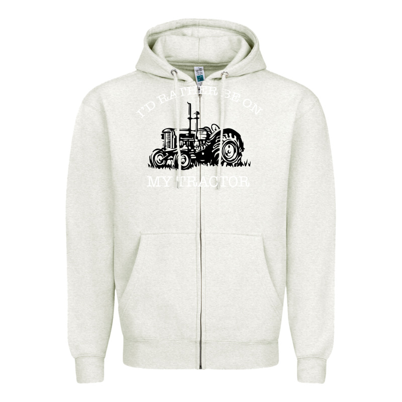 I'd Rather Be On My Tractor Zipper Hoodie by Bettercallsaul | Teevron