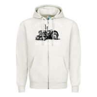 Oatmeal Heather I'D Rather Be On My Tractor Zipper Hoodie - Bettercallsaul
