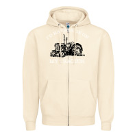 Sandshell I'D Rather Be On My Tractor Zipper Hoodie - Bettercallsaul