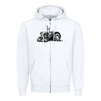 White I'D Rather Be On My Tractor Zipper Hoodie - Bettercallsaul