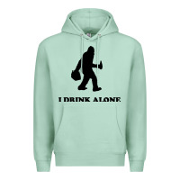 Seafoam bigfoot sasquatch i drink alone Premium Hoodie - artisFamous