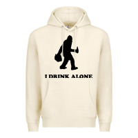 Tofu bigfoot sasquatch i drink alone Premium Hoodie - artisFamous