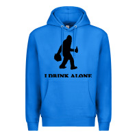 True Royal bigfoot sasquatch i drink alone Premium Hoodie - artisFamous