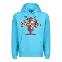 Ocean Blue vespa Premium Hoodie - artisFamous