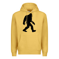 Antique Gold bigfoot in black design Premium Hoodie - artisFamous