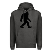 Charcoal Heather bigfoot in black design Premium Hoodie - artisFamous