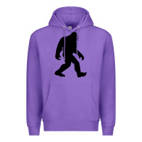 Purple bigfoot in black design Premium Hoodie - artisFamous