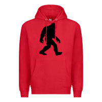 Red bigfoot in black design Premium Hoodie - artisFamous